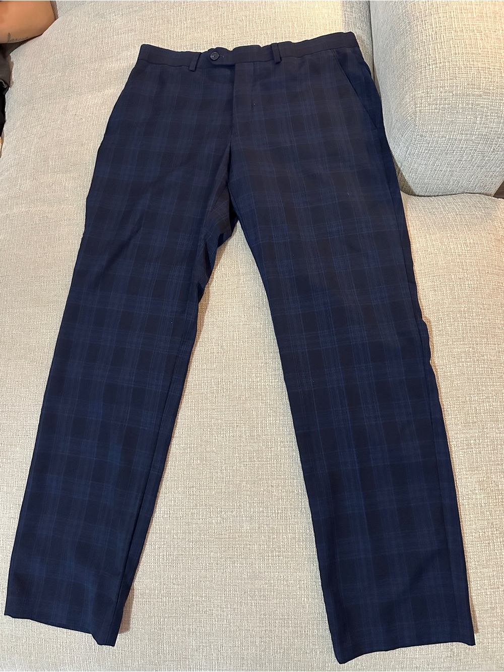 Michael Kors Navy Plaid Men’s Dress Pants 33x30